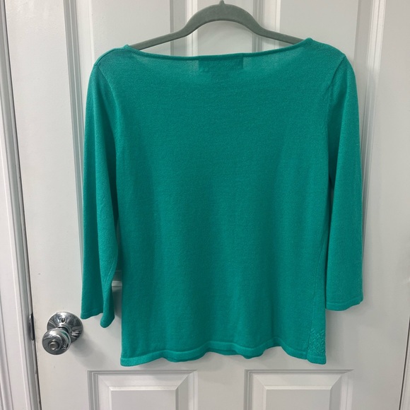 Sag Harbor sweater women’s small blue green vintage - Picture 4 of 4